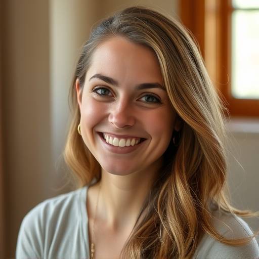 Portrait of satisfied student, Amelia Stone