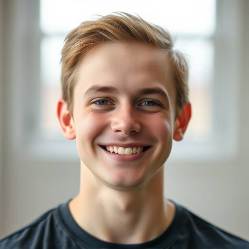 Portrait of satisfied student, Ethan Davies